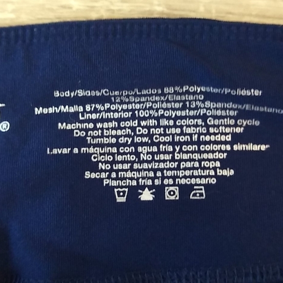 AVIVA Womens Large Navy Blue Coral Pink Athletic Leggings Yoga Athleisure - Picture 8 of 10